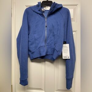 Lululemon scuba full zip cropped hoodie size 14 blue